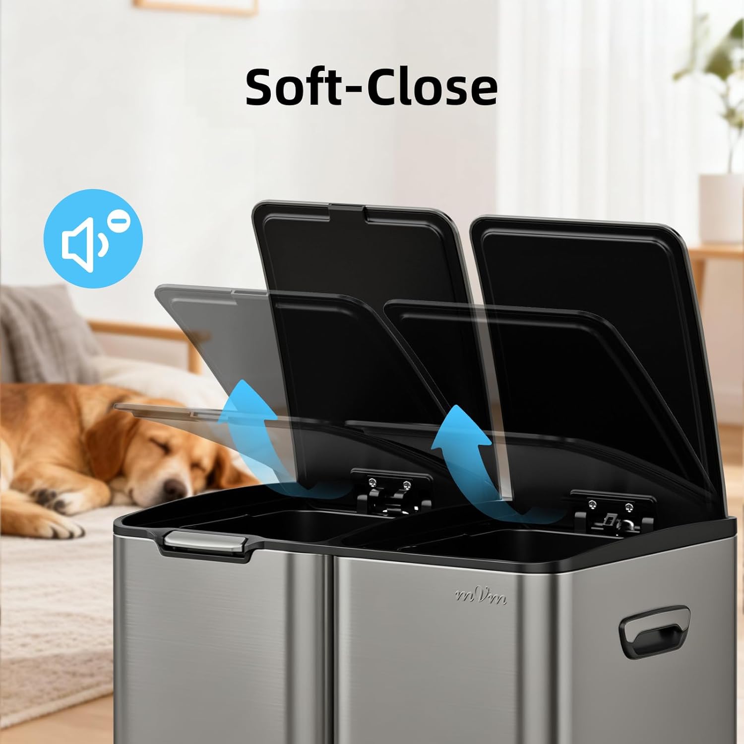 SortEase™ 60L 3-in-1 Recycling Bin